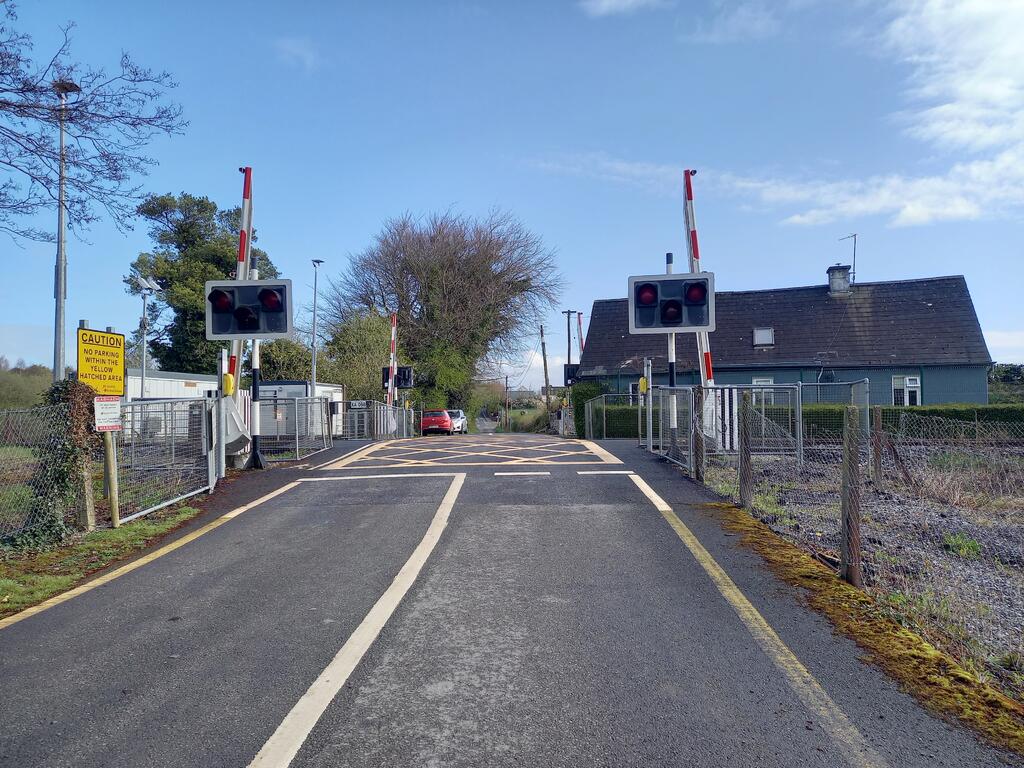 Person entrapped in lowered CCTV level crossing, Ashfield, Offaly, 24th ...